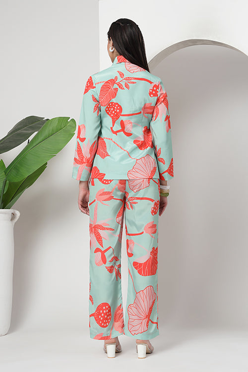 Mint Affair Crepe Co-ord Set
