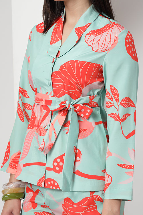 Mint Affair Crepe Co-ord Set