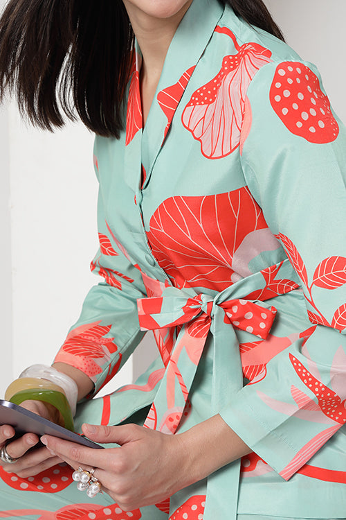 Mint Affair Crepe Co-ord Set