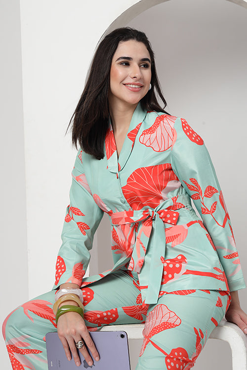 Mint Affair Crepe Co-ord Set