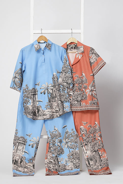 Zaffran Bagh Orange Co-Ord Set