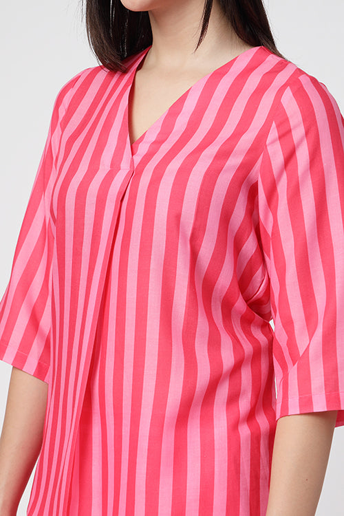 Candy Stripe Kurta Co-ord Set