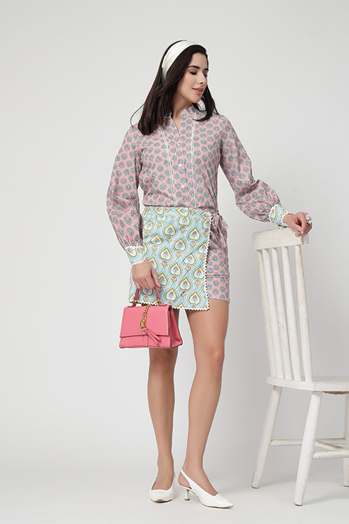 Pink Chai Skorts Set