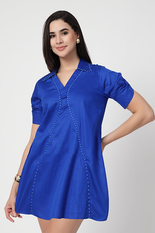 BlueBerry Glace A-Line Dress