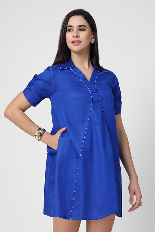 BlueBerry Glace A-Line Dress