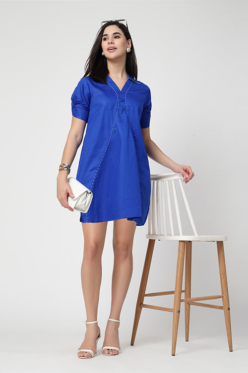 BlueBerry Glace A-Line Dress