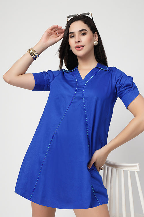 BlueBerry Glace A-Line Dress