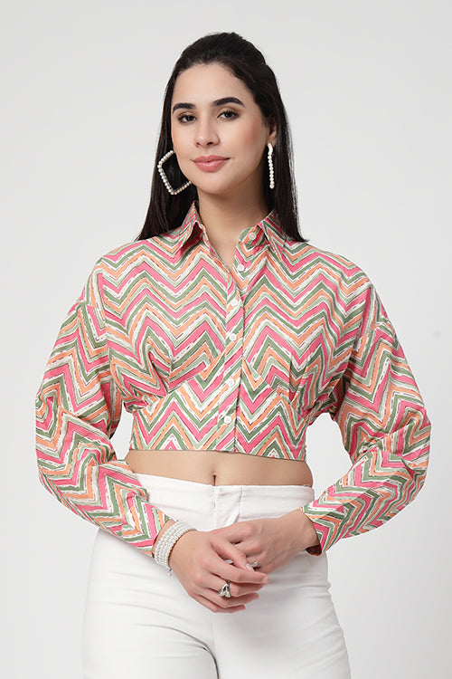 Candy Cane Crop Shirt