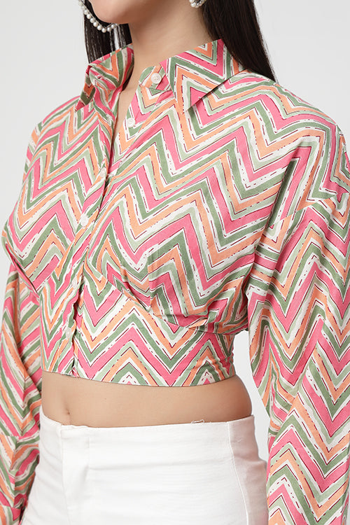 Candy Cane Crop Shirt