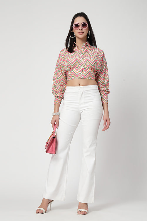 Candy Cane Crop Shirt