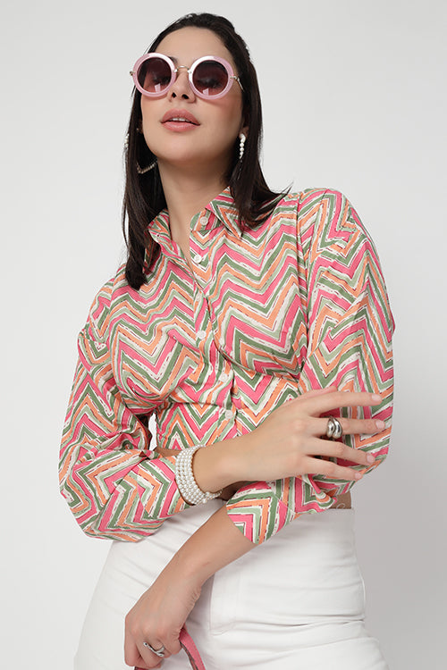Candy Cane Crop Shirt