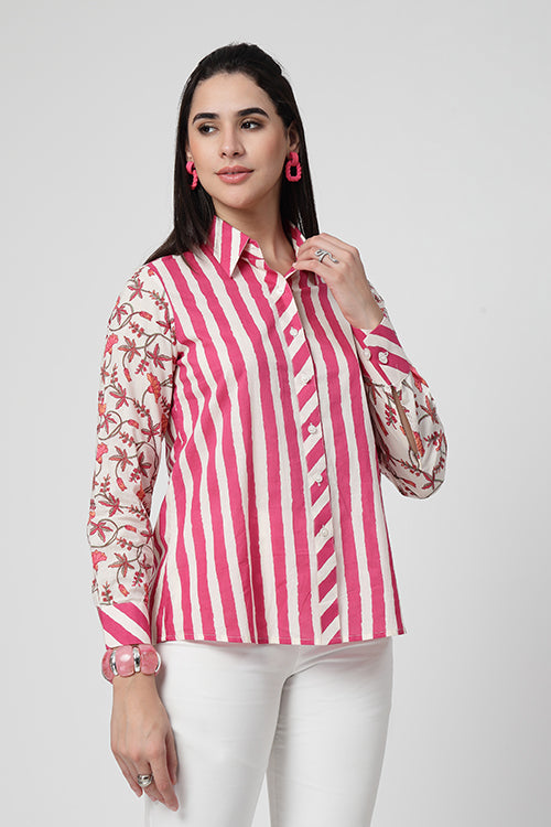 Pink Fusion Stripes Shirt