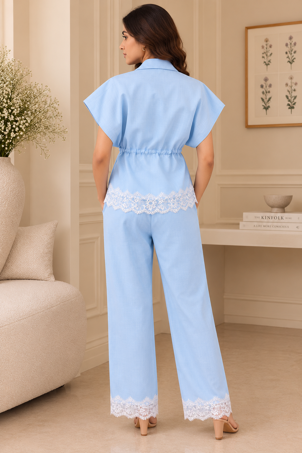 Ocean Blue Brunch Coord Set