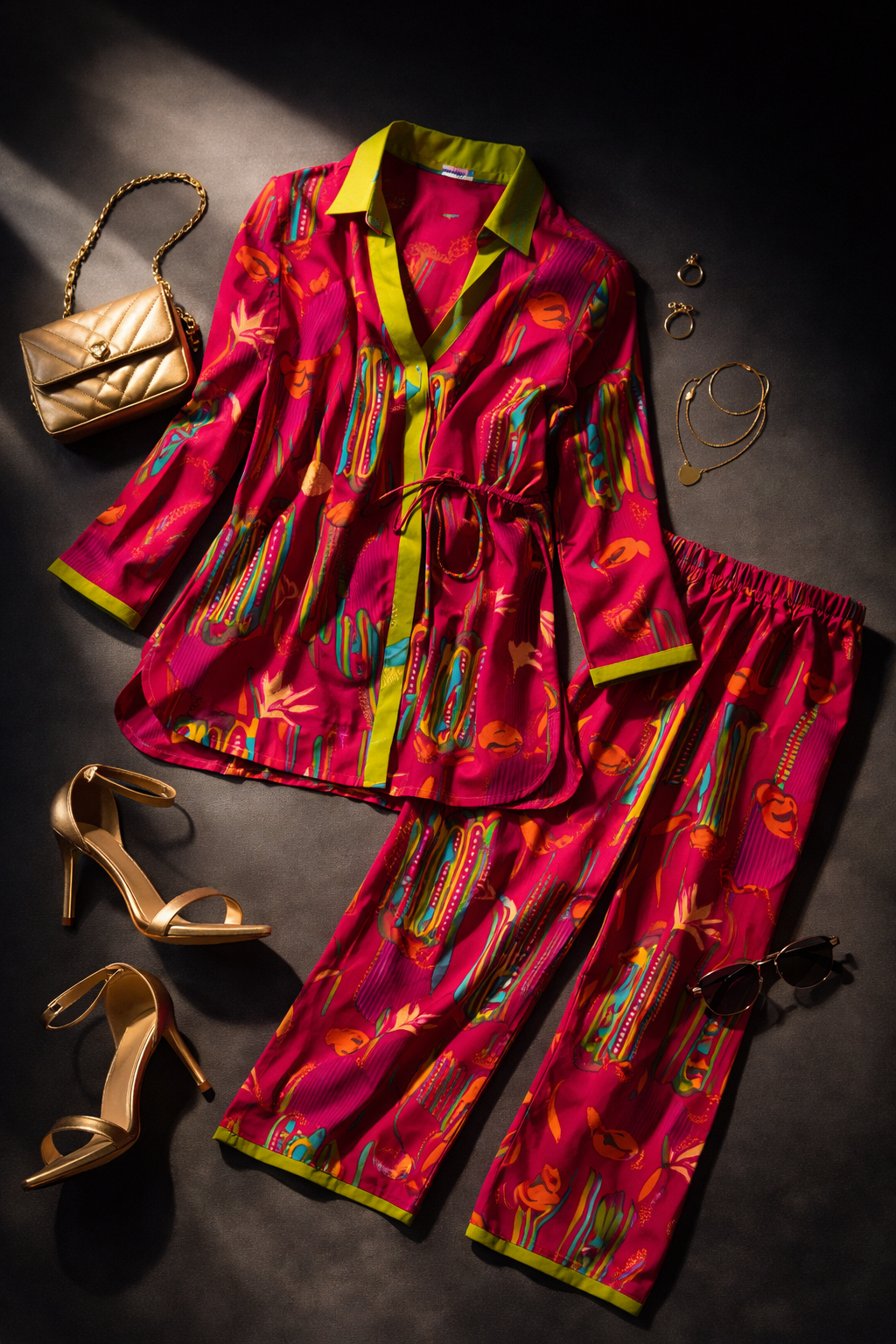 Berry Pop Shirt & Pants Coord Set