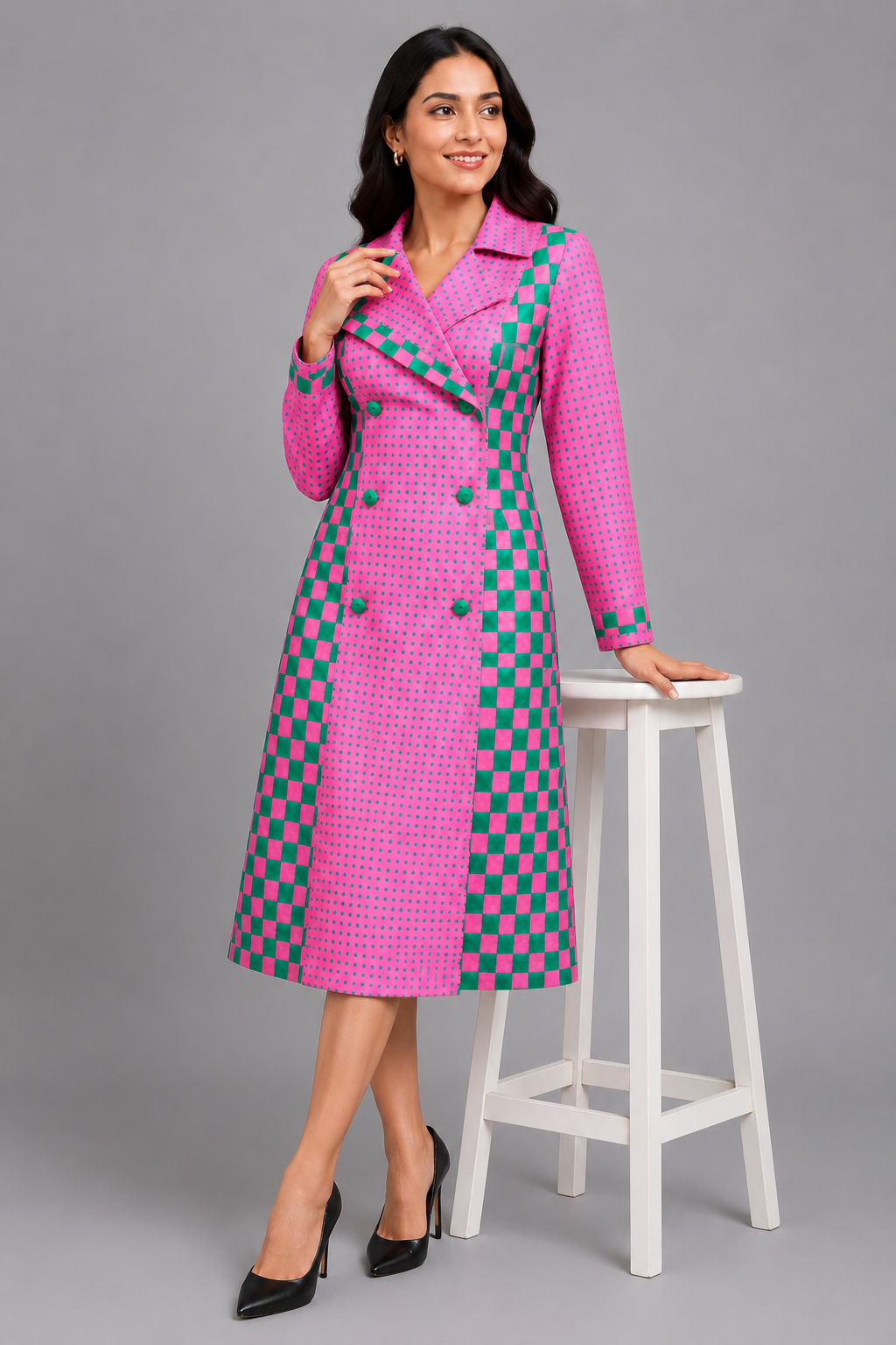 Checkmate Trench Dress