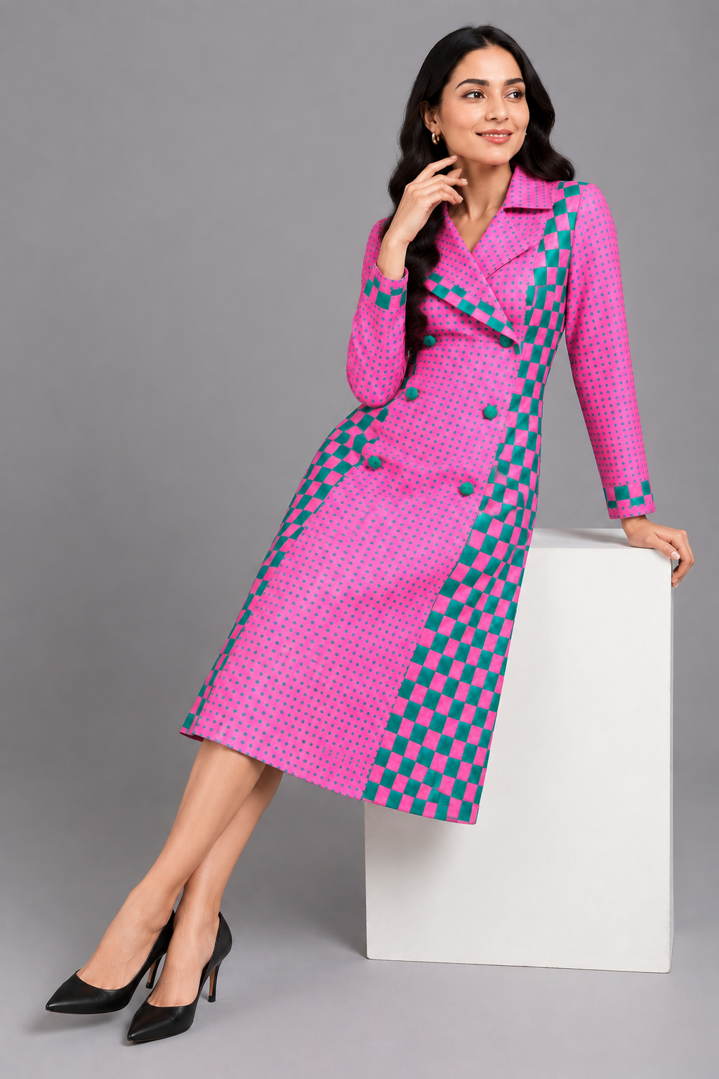 Checkmate Trench Dress