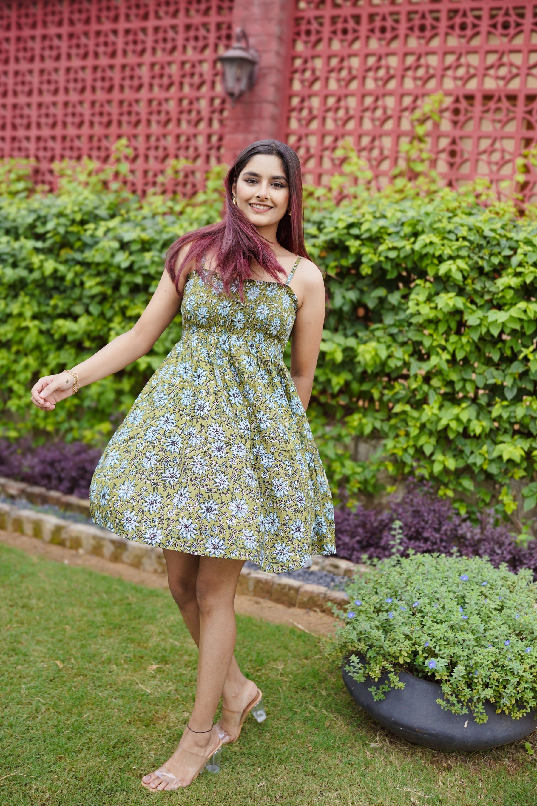 Elasticated Midi Dress