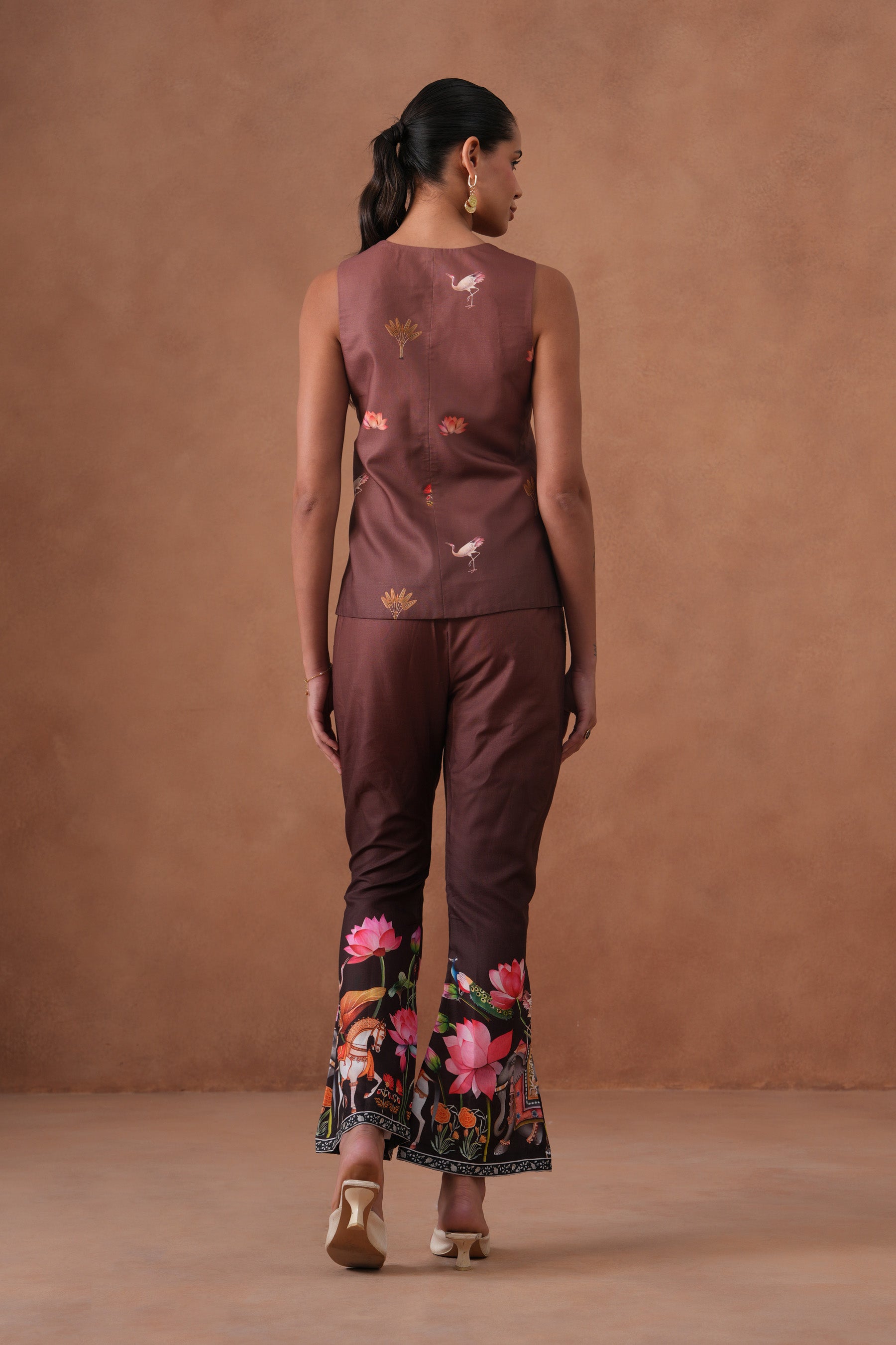 Vintage Mocha Vest Coord Set