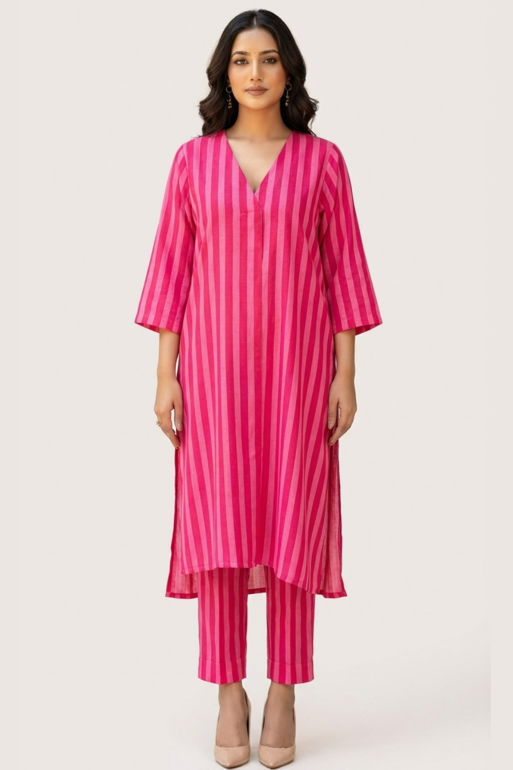 Candy Stripe Kurta Co-ord Set