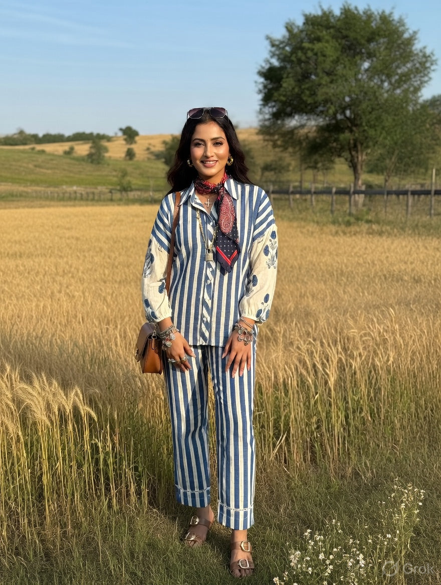 Blue Marshmello Co-ord Set