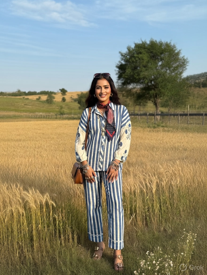 Blue Marshmello Co-ord Set