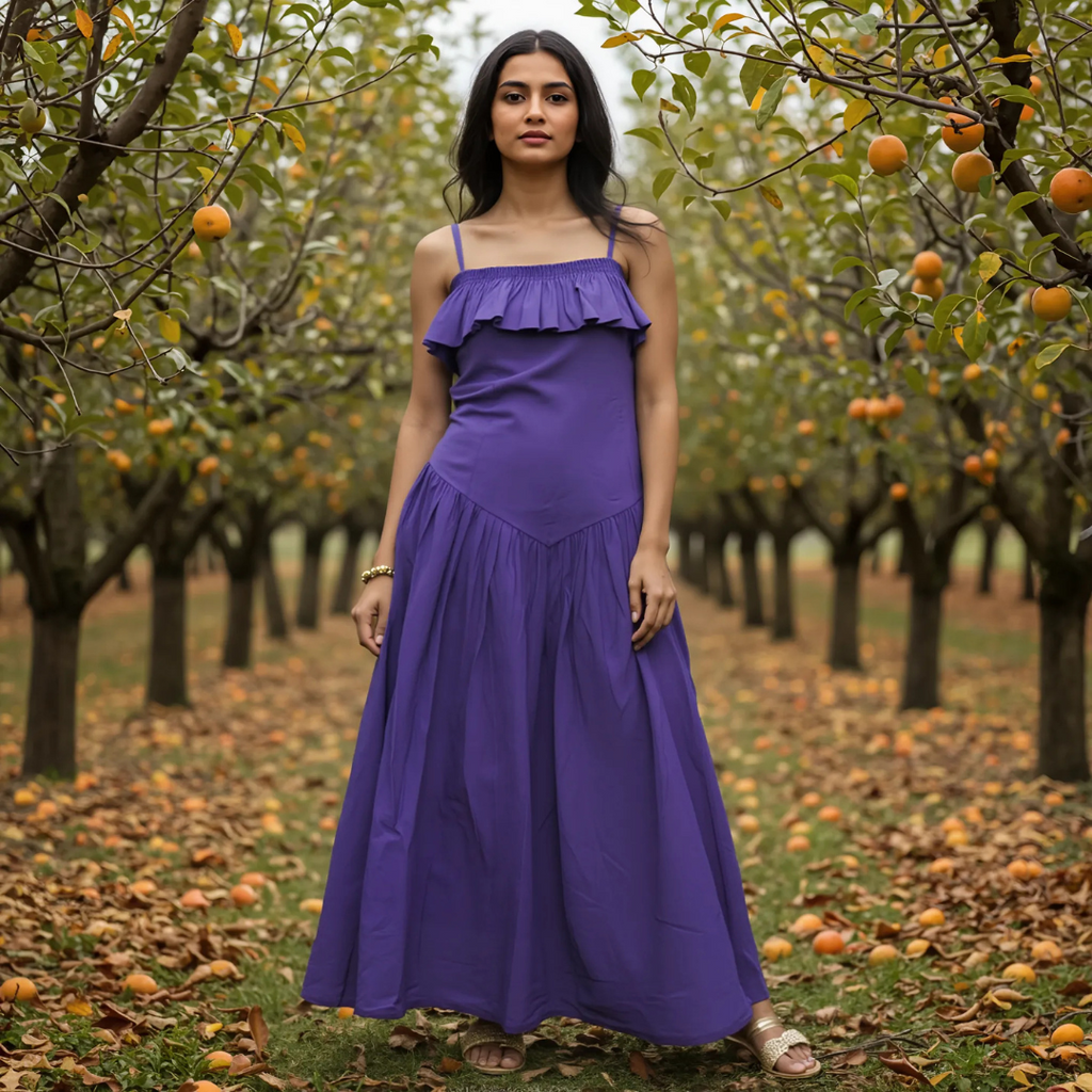 Plum Drop Waist Dress