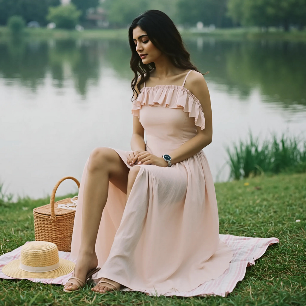 Soft Blush Day Dress