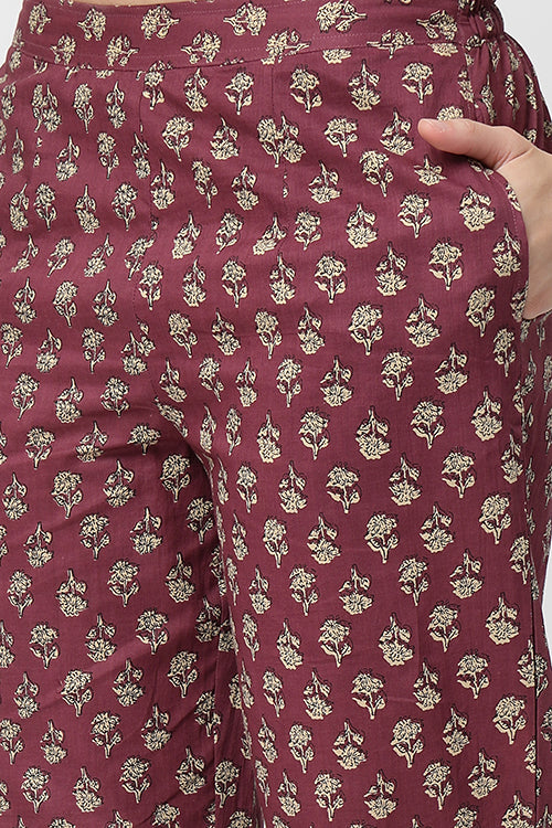 Wine Bagh Shirt and Pants Co-ord Set