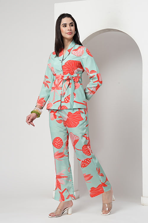 Mint Affair Crepe Co-ord Set