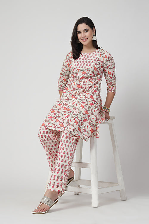 Rose Kulhad Kurta Set
