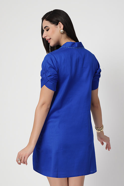 BlueBerry Glace A-Line Dress