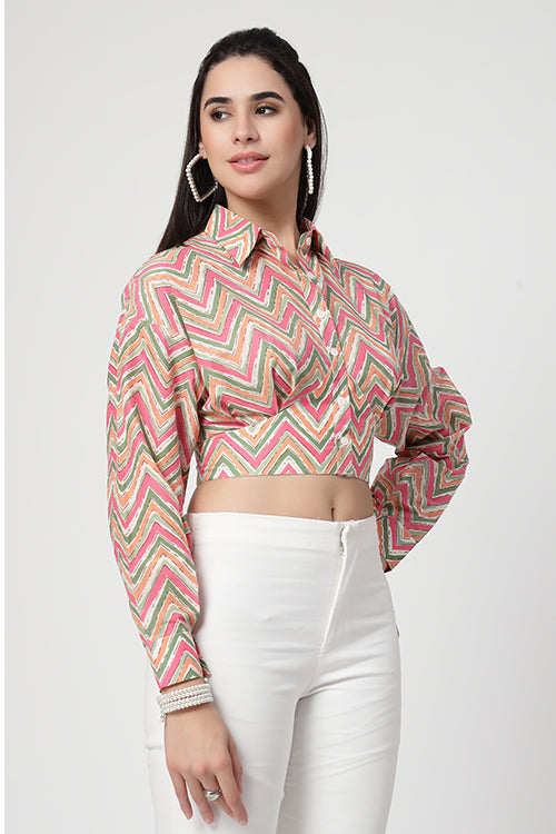 Candy Cane Crop Shirt