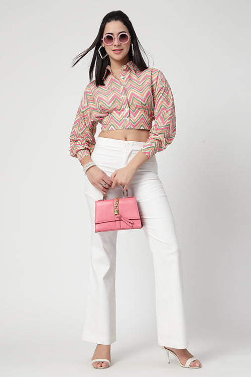 Candy Cane Crop Shirt