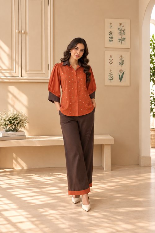 Rust Orange Mirror Coord Set