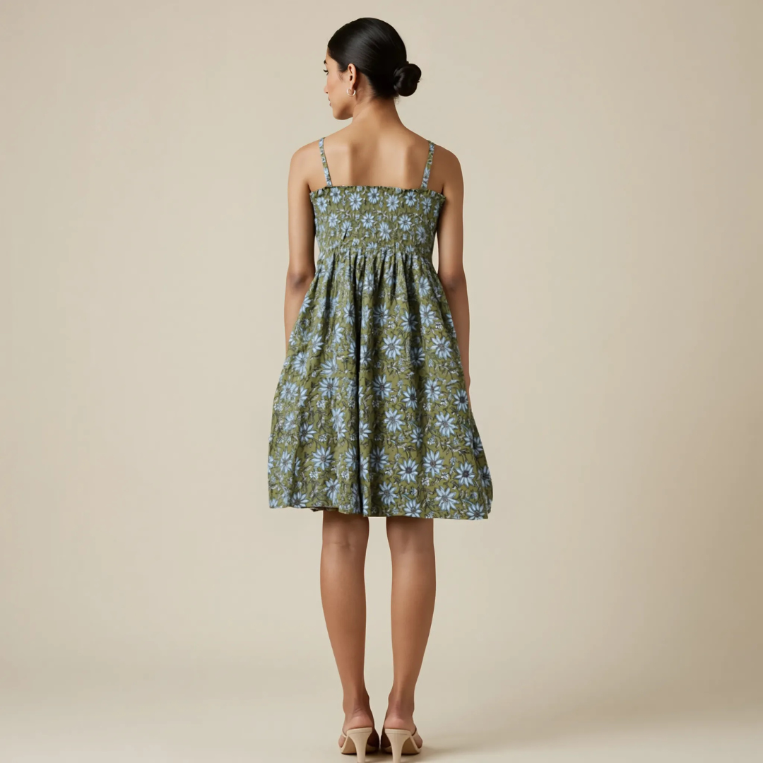 Elasticated Midi Dress