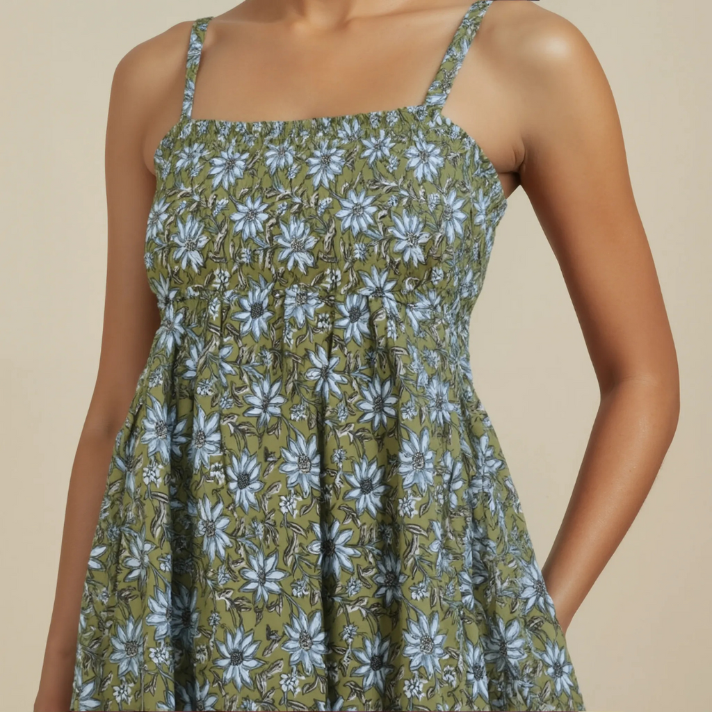 Elasticated Midi Dress