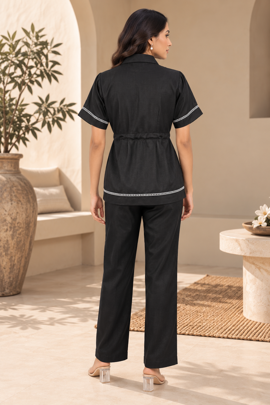Zara Black Zip Up Co-ord Set