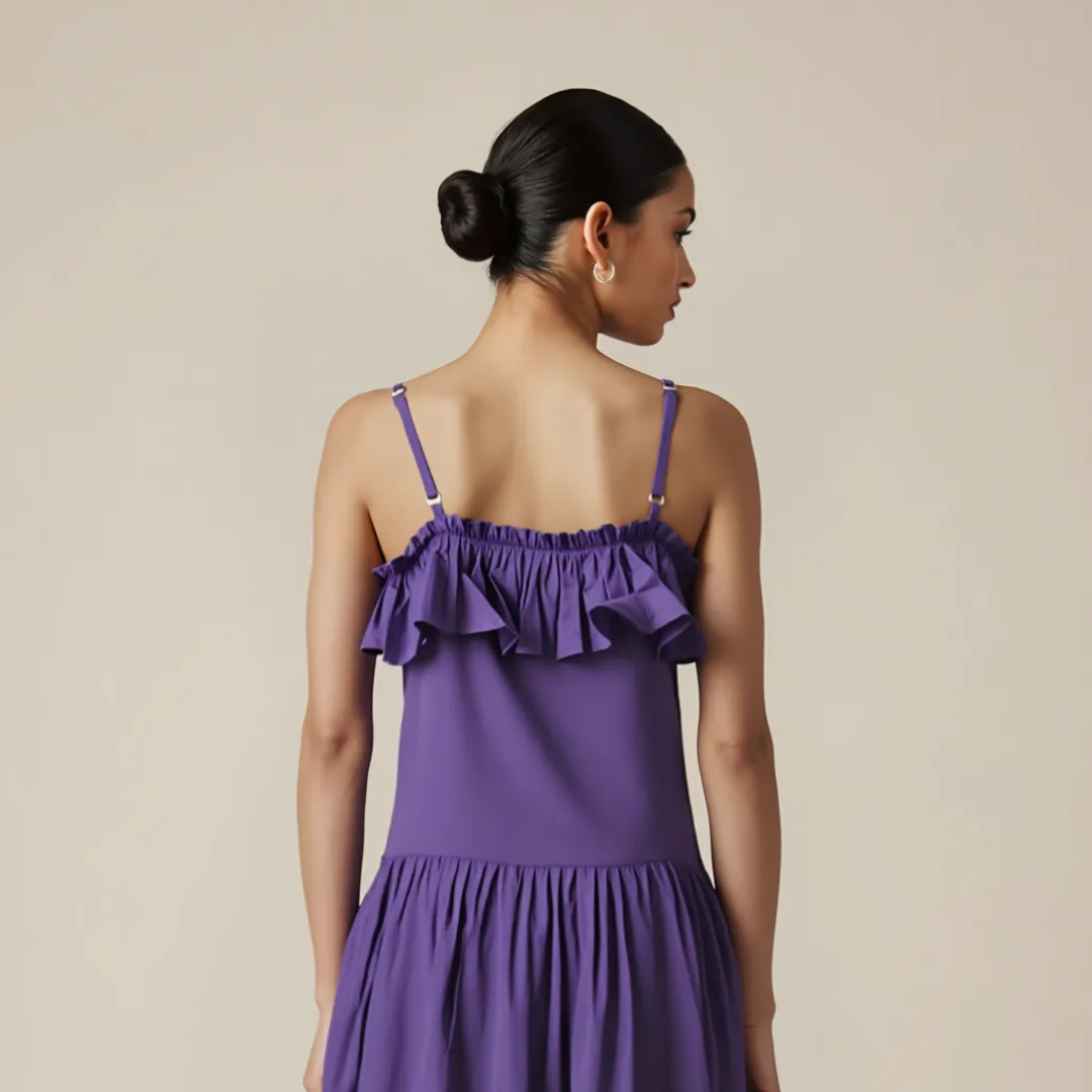 Plum Drop Waist Dress