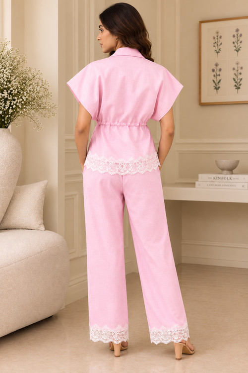 Baby Pink Brunch Coord Set