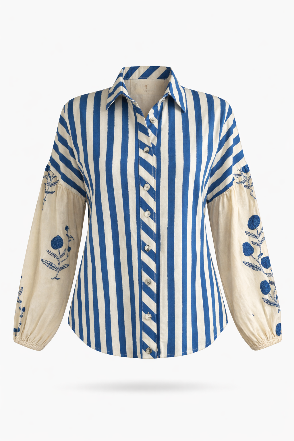 Stripes Puff Sleeve Shirt