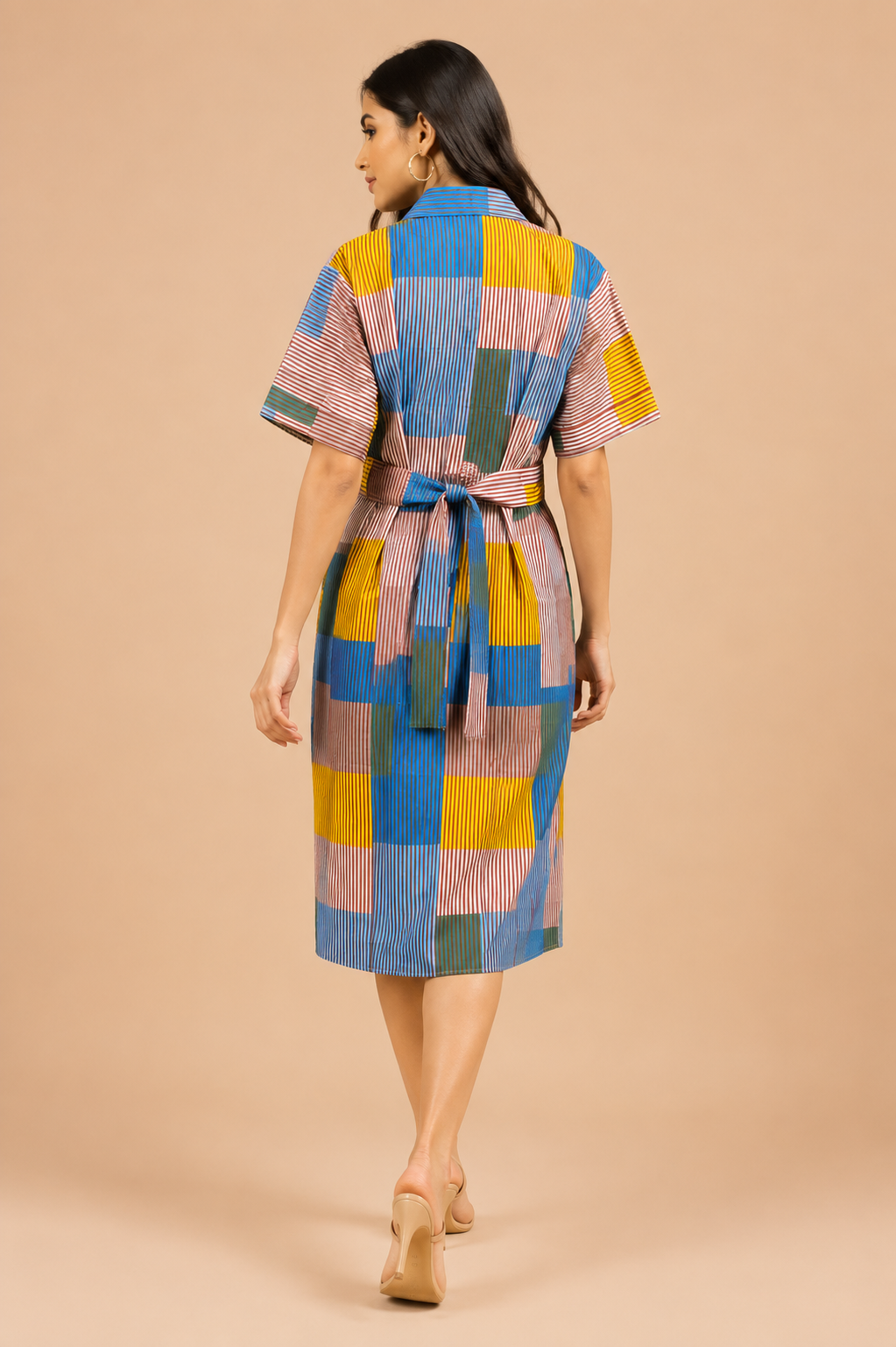 Multicolor Stripes Shirt Dress