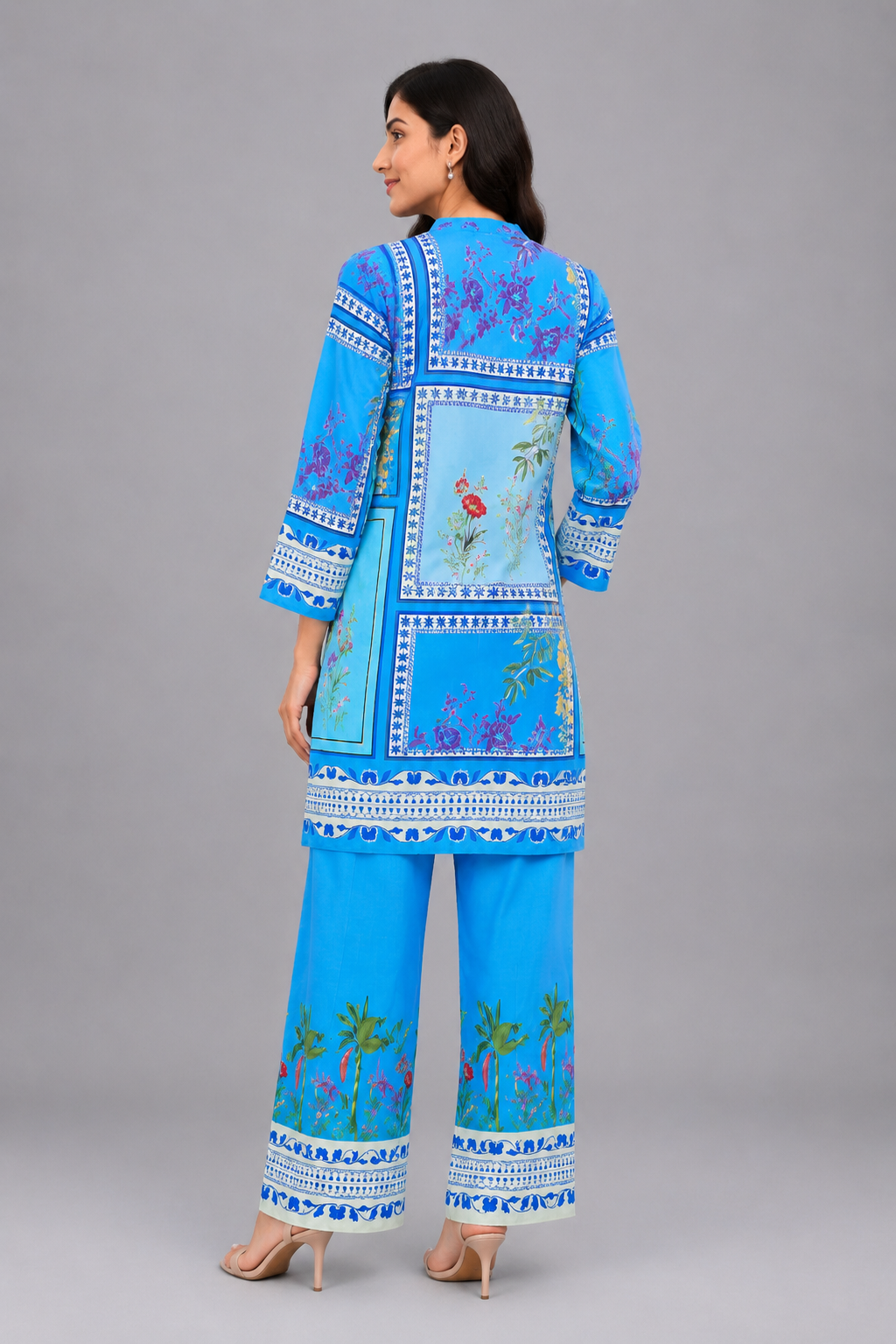 Blue Boxy Kurta Set