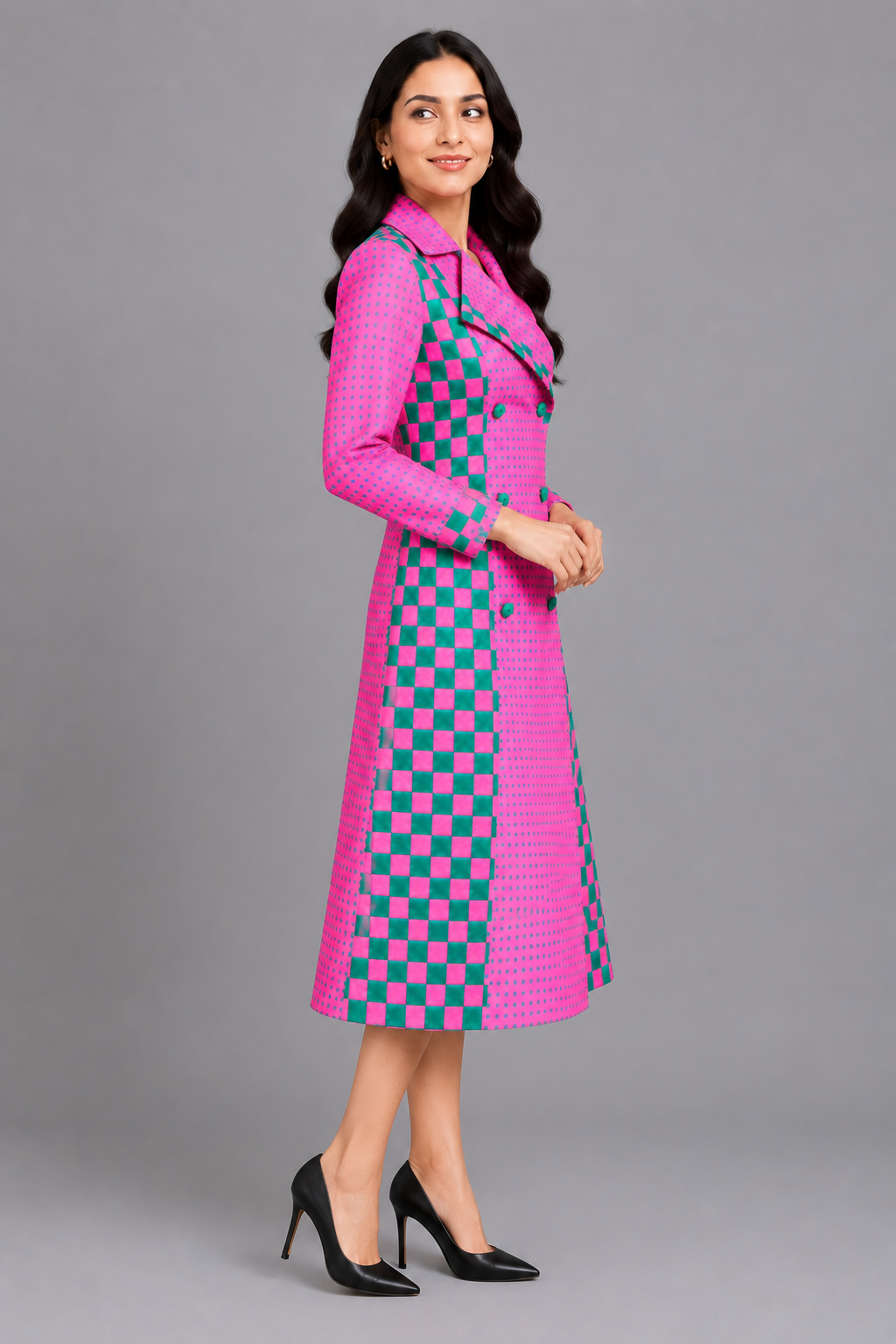 Checkmate Trench Dress