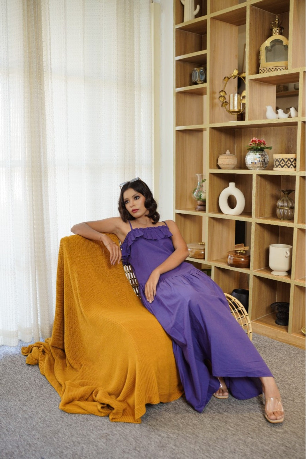 Plum Drop Waist Dress