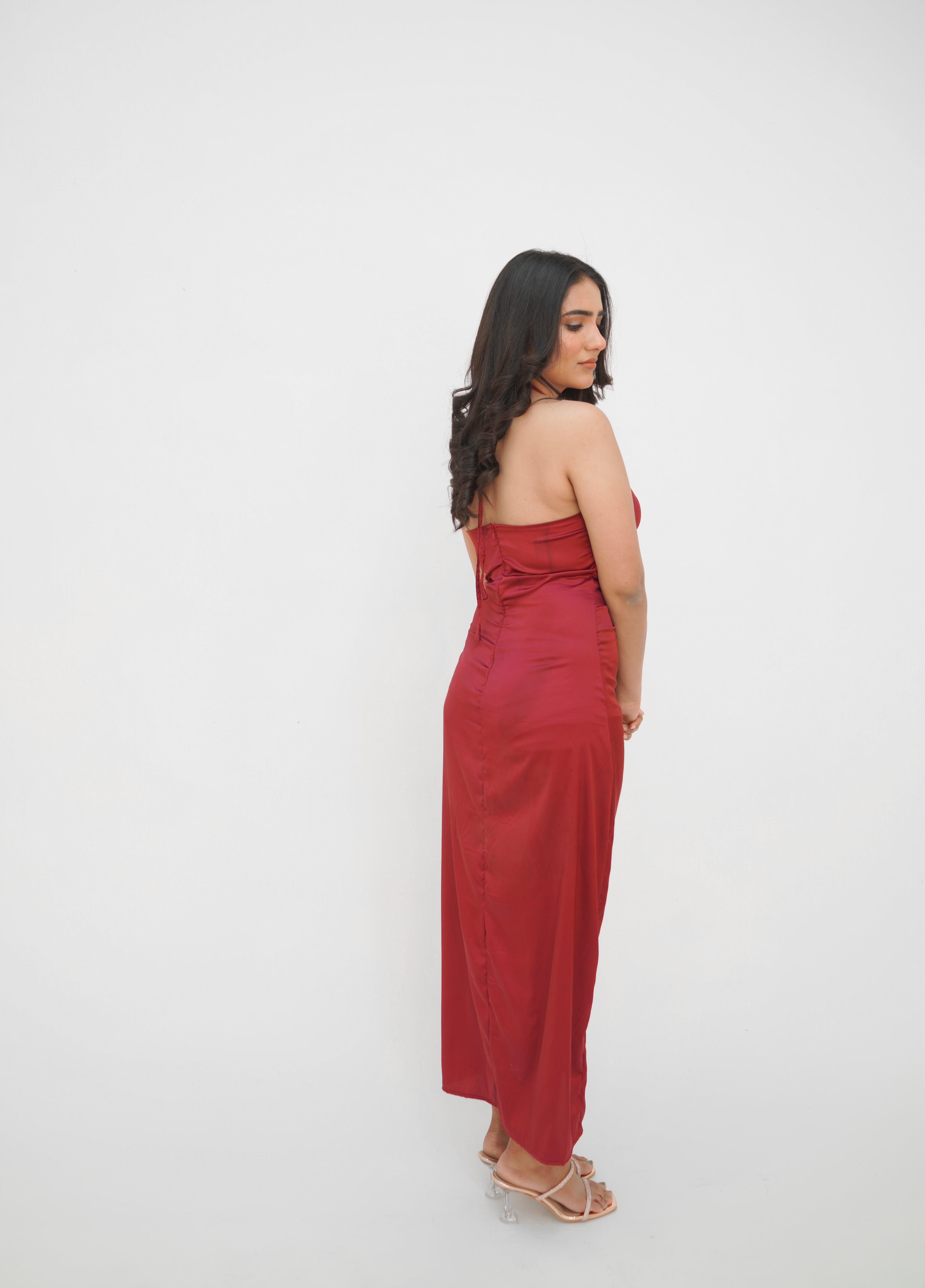 Burgundy Valentino Rose Gown