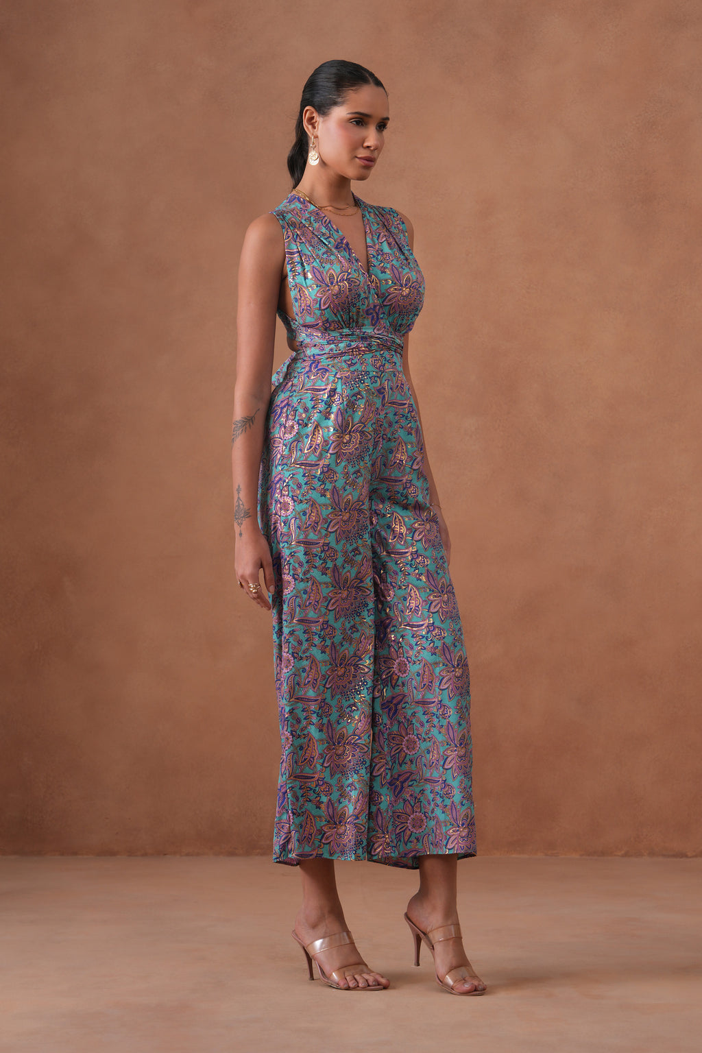 Blue Paisley Jumpsuit