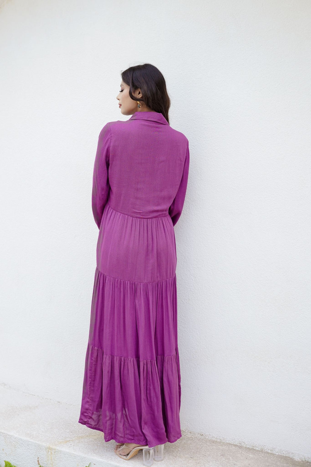 Flowing Maxi Shirt Dress